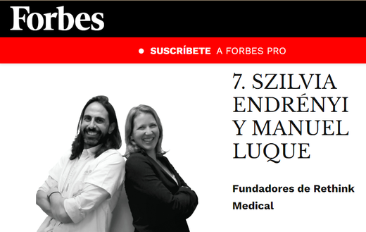Forbes 24 Changemakers 2024 list featuring Rethink Medical