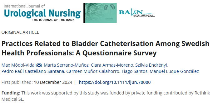 Study published in the International Journal of Urological Nursing